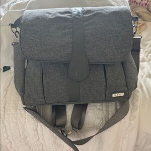 JJ Cole Charcoal Messenger/ Diaper  Bag